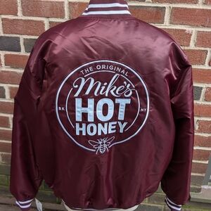 Mike's Hot honey Satin Varsity Jacket